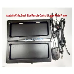 Australia Chile Brazil AU Car Size Remote Control Curtain Shutter Hide Away License Plate Frame STEALTH HIDDEN LICENSE PLATE HOLDE2123