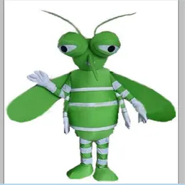 2019 Costume della mascotte della zanzara verde di Halloween Cartone animato Estate skeeter Personaggio a tema anime Natale Festa di carnevale Fantasia 310g