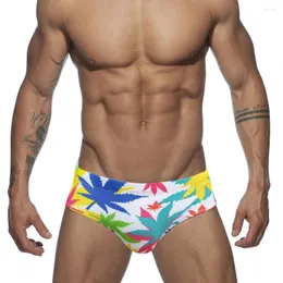 Męskie stroje kąpielowe Briesy Seksowne Seksowne pływanie Sport Sport Sport Beach Paski Swimpit Strips Mężczyzna na sukience zużycie liści