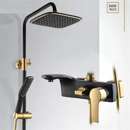 Toalett dusch kit guld dusch kran brons svart dusch kranar gåva till nytt hem dekoration badkar kran2468