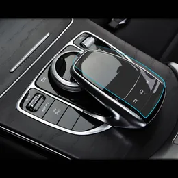 Araba Stil Merkezi Kontrol El Yazısı Fare Knob Koruyucu Film Çıkartma Mercedes Benz C E S V Sınıfı GLC GLE W205 W213 W222213P