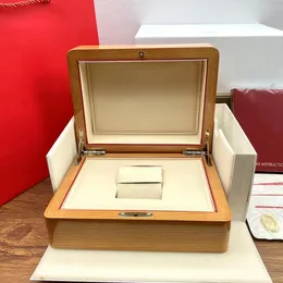 Watch Boxes Cases Factory Supplier Red Leather ang Wooden Watch Box Luxury Brand With Booklet Card Can Customization AAA Watches Gift Cases 230719