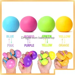 Decompression Toy 12Pcs/Lot Anti Ball Toys 6Cm Color Change Squeeze Pressure Relief Relax Novelty Fun Day Gifts Drop Delivery Gag Dhvek