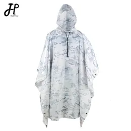 Raincoats Outdoor Hoodie breathable raincoat camouflage military tactical raincoat camping hiking hunting bird's eye view set travel raincoat 230719