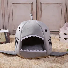 Canis Canis Holapet Cool Shark Shaped Dog Beds Hot Soft Dog House Pet Saco de Dormir Dog Canil Beds For Cat House Nest Mat Pet Products 230719