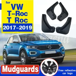 Para Volkswagen VW T-Roc TRoc T Roc 2017 2018 2019 Mud Flaps Splash Guards Mudguards Efeito Fibra De Carbono Mudflaps Acessórios Do Carro307r