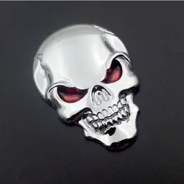 10PCS Lot 3D Skull Car Boot Chrome Badge Universal Auto Art Rear Truck Emblem Sticker245m