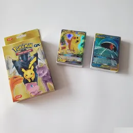 기타 장난감 100pcs 포켓 V vmax 카드 표시 영어 버전 빛나는 게임 컬렉션 부스터 상자 어린이 장난감 드롭 배달 dhv9y