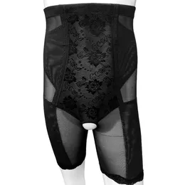 Erkekler Vücut Shapers Shapewear Sissy şekillendirici karın külotu açık kasık ince bel, bacak karın kesimçisi çiçek dantel erkek kontrolü b307v