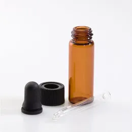 Garrafas conta-gotas de vidro âmbar de alta qualidade 4ml 1500 peças Recipiente de essência 4CC Frascos de ejuice eliquid Frete grátis Rreak