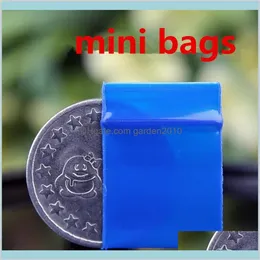 Pakowanie torebek niebieski miniaturowy miniaturowy zamek błyskawiczny uchwyt z plastikowy magazyn Pakowanie żywności cukierki fasola biżuteria 277a