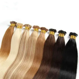 Remy Pre Bonded Fusion Hair Flat Tip Hair Extension 1g ciocca 50g un fascio261x