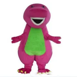 2018 Factory Outlets Profession Barney Dinosaur Mascot Costumes Halloween Cartoon Adult Size Fancy Dress227n