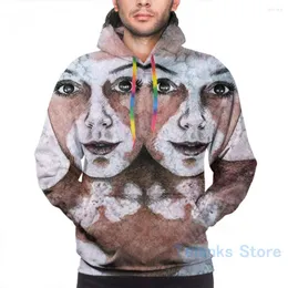 Men's Hoodies Mens Sweatshirt For Women Funny Rorschach Twins Print Casual Hoodie Streatwear