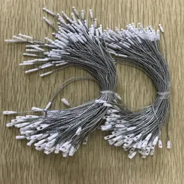 office Stock Good quality white bullet head hang tag string in apparel clothes garment seal Plug Loop Lock Cord Fastener 1003074