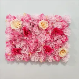 Dekorativa blommor Silk Artificial Flower Wall Panels Handmade Wedding Decor Baby Shower Birthday Party Shop Bakgrundsdekoration Anpassa