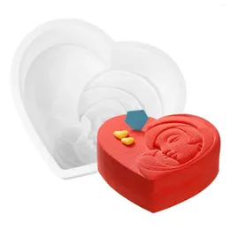 Moldes de cozimento 1pc Dia das Mães Amor Aniversário Molde de Bolo de Silicone Faça Você Mesmo Moldes de Vela em Forma de Coração Decorações Artesanais Molde De Torta L5