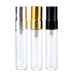 Frasco de perfume de vidro transparente de alta qualidade em forma de caneta 5ml recarregável bomba atomizador frascos de spray em promoção Xraax