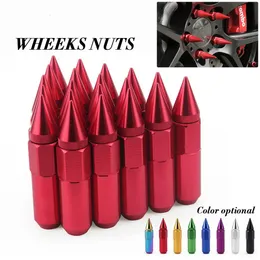 20 Pcs Wheel Lug Nuts RASTP-87mm Spike M12x1 5 M12x1 25 with logo RS-LN014 wheel lug nuts black192v