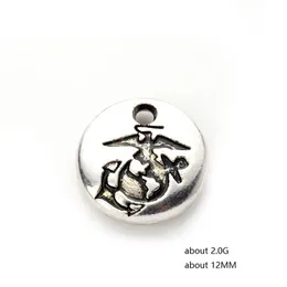 Ny design United States Marine Corps Round Disc Pendant USMC Charms Armband Tillbehör för DIY -smycken Making2383
