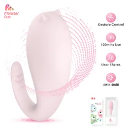 バイブレーターモンスターパブアプリケーションリモートコントロールBluetooth Vibrator Infinite Distance Female Client GSPOT SEX TOY 230719