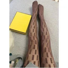 2022 Fashion luxury bottoms Sexy Long Elastic Stockings Tights Women legging pantyhose woman letter flocking stocking anti-hook si238S