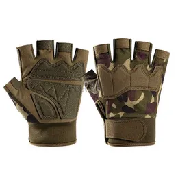 Rowerowe rękawiczki mężczyźni kobiety armia taktyczna walka wojskowa Protect Mittout Outdoor Sport Fitness Halfing Finger Rowerc Glove N20 HKD230720