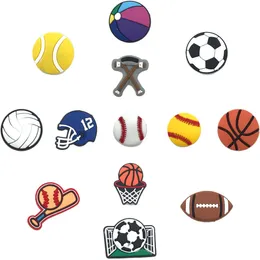 Shoe Parts Accessories Funny Cartoon Charms For Clog Sandals Unisex Decoration Cute Jig Party Gift Sport Ball Soccer Drop Delivery Otttl