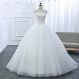 2018 간단한 저렴한 볼 가운 웨딩 드레스 연인 탑 레이스 웨딩 드레스 새로운 코트 기차 신부 드레스 로브 데 마리이지 멍청이 2711