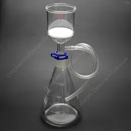 Dispositivo de filtração por sucção de laboratório de 1000 ml Funil de Buchner de 200 ml Frasco Erlenmeyer de 1 litro