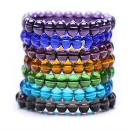 Colorful Glass Beads Transparent Beads Bracelet For Women  Man Fashion Simple Classic Bracelet Unisex GB1372303S