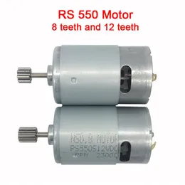 Dc motor 12v for children electric car rc car dc engine 6v baby car electric engine rs550 motor with 12 teeth and 8 teeth gear327M