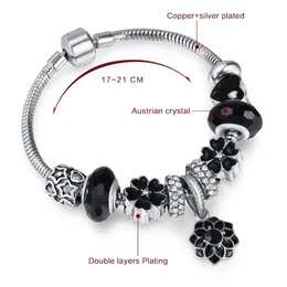 Pulseiras de calor prateadas fashion 3mm Snake Chain Fit Pandora Charm Beads Bangle Bracelet Para Mulheres Jóias com caixa de presente de feriado 257C