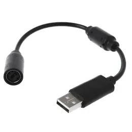 Черный USB Breakaway Cable Adapter Замена шнура для xbox 360 проводных игровых кабелей