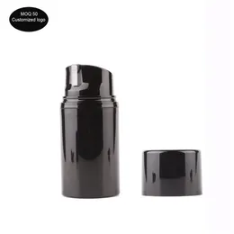 50PCS Lot 30 ml All Black PP Airless Bottle Bottle Bottam Bugoton pompy próżniowej używany do kosmetycznych zawierających 50 ml 80 ml 100 ml 120 ml 150 ml2844