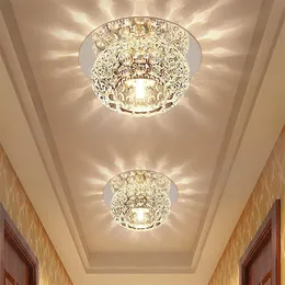 Bubble Crystal Ceiling Lights LED Aisle Lamp Spotlight Living Room Corridor Entrance Downlight Stainless Steel Mirror Base Ceiling280l