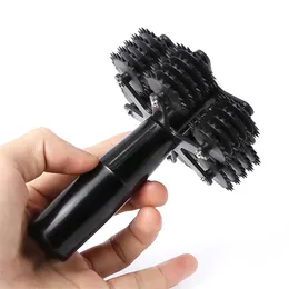 5 rzędów duży kutas Roller Spiked Wartenberg Pinwheel Pin Wheel Sensation Wheel BDSM Tortury narzędzie dla pary 210722240k