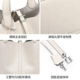 Diseñador Picotin Lock Bag Cesta de verduras Bolso de mujer Cubo de cuero Capa superior Bolso de vaca 2020 Nueva moda Versátil Gran capacidad EIX1