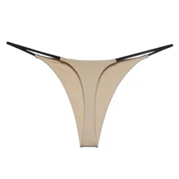 Unwe Thin Strappy Women Thongs and G Strings Plus Size Low Rise Lise Lise Tanga Cotton Bikini Underwear S-XL189F