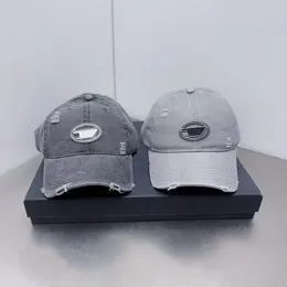 Rippad tvättad baseballmössa Luxe utomhus Casual Snapback Caps för kvinnor män designer adjuerable chapeau homme