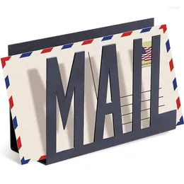 Hooks Creative Desk Iron Mail Letter Holder Home Bedroom Office Envelope Organizer File Rack Countertop Bill