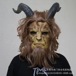 فيلم قناع الحفلات والتلفزيون مع Beauty Beast for Halloween دور Props Props Animal Lion Meadgear215n