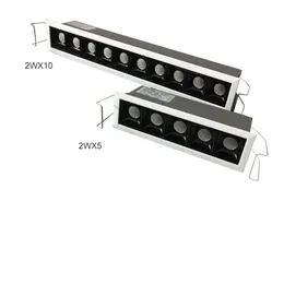 Modern LED Downlights Lineer Tavan Gömülü İç Mekan Işıkları Dimmable 20W 30W Tekdüzen Aydınlık Armatür Küçük Işın 15 30 Yüksek 2376