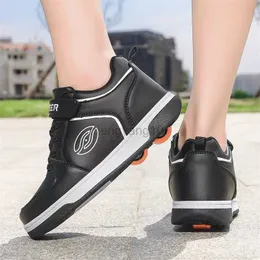 인라인 롤러 스케이트 워킹 신발 휴대용 통기성 통기성 수동 분리 가능한 2 륜 스쿠터 슬라이딩 스니커즈 여름 학생 HKD230720