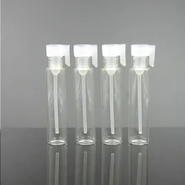 2000pcs/Lot Mini Clear Glass Perfume Bottles 1ml 2ml Small Sample Vials Fragrance Trup Tube Trial Trial Bottle عبر شحن DHL مجاني JRXCB