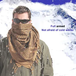 Winddichte Warme Arabische Vierkante Tulband Sjaal met Kwastje Winter Outdoor Wandelen Mannen Vrouwen Katoenen Bandana Sjaals Charm Decoration209m