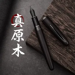 Dift Fountain Pens Lt Hongdian 660 Drewniana fontanna Pen Naturalny ręcznie robiony Jowisz Highld-Mahogany Pen EF/F Pisanie Pen Pen na prezent 230720