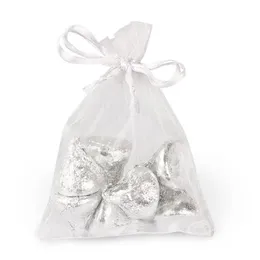 100 pçs Sacos de embalagem de Organza Branco Porta-Lembranças Bolsas para Jóias Lembrancinhas de Casamento Saco de Presente para Festa de Natal 10 x 15 cm 3 9 x 5 9 pol.212F