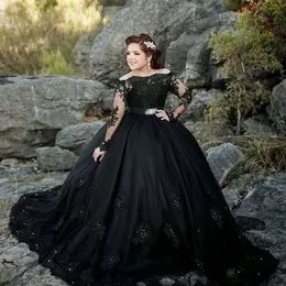 Элегантные черные кружевные винтажные платья Quinceanera