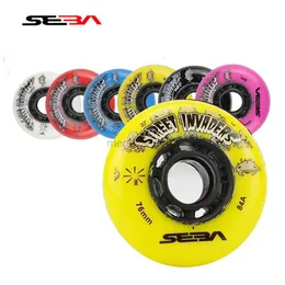 Inline Roller Skates 8 Pcs SEBA Street Invaders Inline Skates Wheels 84A Roller Skating Wheels FSK Slalom Sliding Tires for Powerslide Patines HKD230720